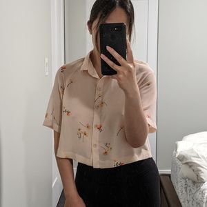 Aritzia Wilfred Henrietta Shirt - Denude/Goji Berry - Size S